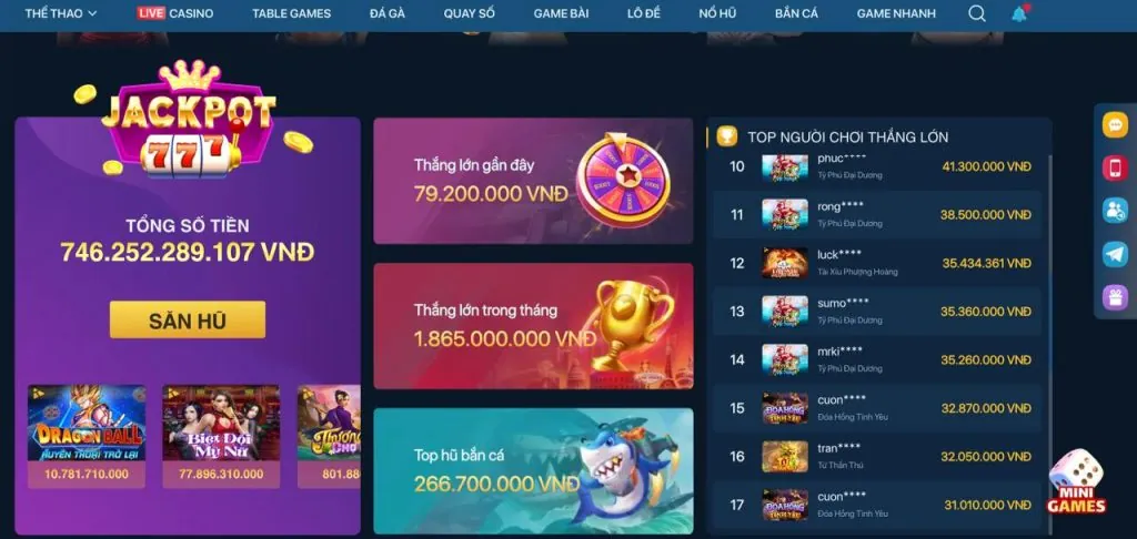Game nổ hũ tặng code